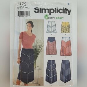 🧵4/$20🧵 Simplicity 7179 Long Skirt Sewing Pattern Uncut Size 4-10 DIY Supplies